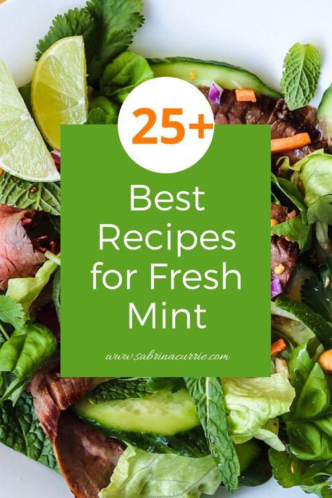 Recipes With Fresh Mint, Fresh Mint Recipes, Spearmint Recipes, Mint Drinks, Mint Leaves Recipe, Mint Recipes Fresh, West Coast Kitchen, Greek Meatballs Recipe, Beef Appetizers