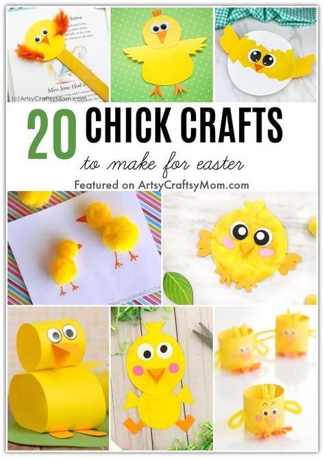 It's spring and the time for baby animals, which means its time for these cute Chick Crafts for Easter that are easy enough for little kids! Crafts For Easter, Easter Arts And Crafts, Sheep Crafts, Project Red, Handmade Charlotte, How To Make Banners, Easy Easter Crafts, Handprint Craft, Top Indian