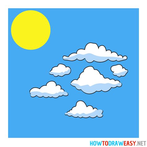 How to Draw a Sky #Sky #SkyDrawing #HowtoDrawaSky #EasyDrawings #HowtoDrawSky #EasytoDraw #Clouds #HowtoDrawClouds #HowtoDrawaCloud #StepbyStepDrawings #StepbyStepDrawingTutorials Drawing Sky, How To Dr, Nighttime Sky, Small Clouds, Drawing Lesson, Atmospheric Phenomenon, Up To The Sky, Easy Drawings For Kids, Cloud Drawing