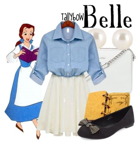 Belle by tallybow on Polyvore featuring polyvore, fashion, style, MICHAEL Michael Kors, Henri Bendel and Disney Dapper Day Outfits, Disney Character Outfits, Disney Bound Outfits Casual, Princess Clothes, Princess Inspired Outfits, Disney Themed Outfits, Disney Princess Outfits, Cute Disney Outfits, Movie Inspired Outfits