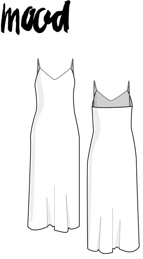 Dress Free Sewing Pattern, Slip Dress Pattern, Mood Sewciety, Dress Sewing Patterns Free, Sewing Patterns Free Women, Free Pdf Sewing Patterns, Dress Patterns Free, Diy Vetement, Bias Cut Dress