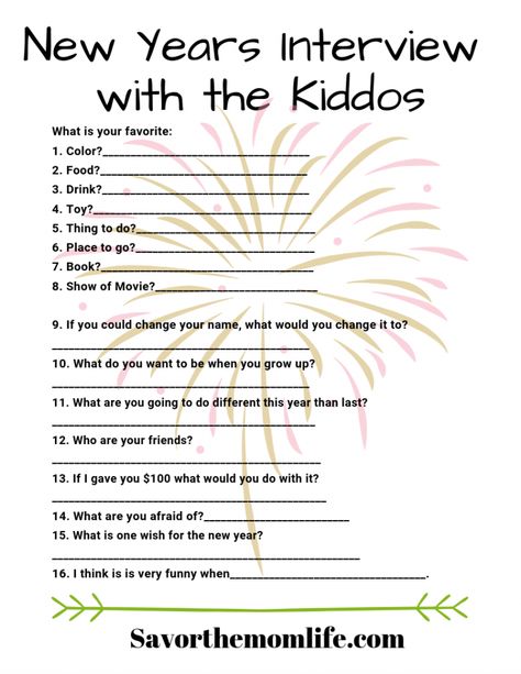 New Years Eve Science Experiments, New Years Interview For Kids, Frog Preschool, Nye Activities, New Years With Kids, Family New Years Eve, New Years Eve Traditions, New Year's Eve Crafts, Kids New Years Eve