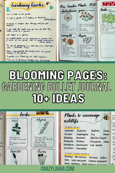 A gardening bullet journal is a great way to keep track of your gardening activities. This will help you stay on top of your gardening. #bujo #bulletjournal #bujoinspiration Garden Notebook, Gardening Activities, Garden Planning Layout, Crazy Laura, Bujo Layout, Habit Tracker Bullet Journal, Plant Journal, Bullet Journal Tracker, Bullet Journal Ideas