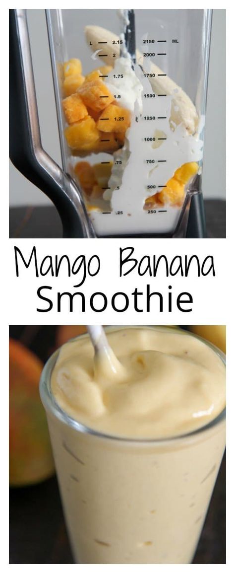 Detox Smoothies, Essen, Mango Banana Smoothie Recipe, Pineapple Banana Smoothie, Mango Banana Smoothie, Banana Apple Smoothie, Mango Smoothie Recipes, Fruit Smoothie Recipes Healthy, Banana Drinks