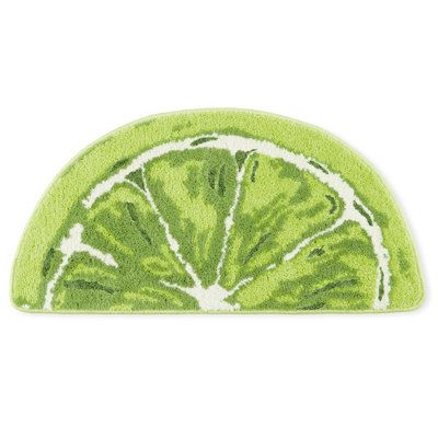 Squeeze the Day! Update your clean routine with a cheerful splash of colour with the Town & Country Play Citrus Slice fruit-shaped bath mat! Step out of the shower or bath tub onto this super soft, tufted bath mat that will quickly absorb water and provide a safe non-slip step. This fun and vibrant lime slice bath rug is a semi round shape measuring 34.7"x18.1" and can be used directly in your bathroom for a fresh pop of colour or in your bedroom as an accent rug. Machine washable for easy care Fun Bath Mat, Lime Decor, Lime Green Bathrooms, Bath Mats Bathroom Ideas, Fun Bath Mats, Clean Routine, Citrus Slice, Lime Slice, Green Bathroom Decor