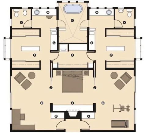 Master Suite Floor Plans, Master Suite Layout, Master Suite Floor Plan, Master Bath Layout, Master Suite Design, Master Suite Remodel, Master Suite Addition, Study Spaces, Master Bath And Closet