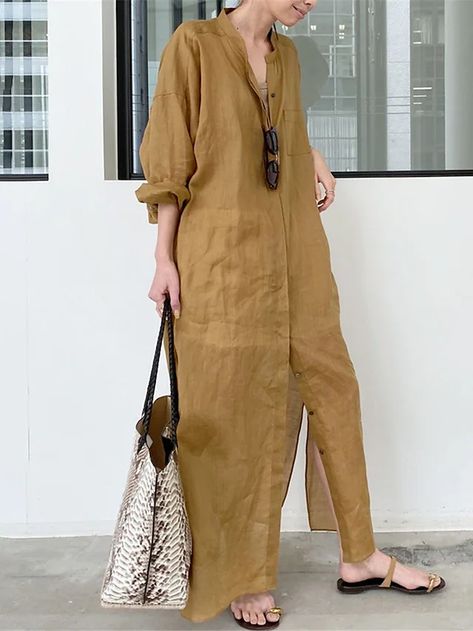 Long linen dress