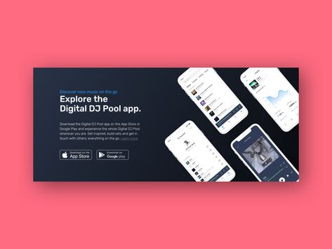 Digital DJ Pool - App Store banner boana music card clean product design app mobile app banner ux ui app store dj landing page Banner App Design, Iphone Banner, App Banner Design, Mobile Banner Design, Store Banner Design, Phone Banner, Banner Web Design, Google Banner, Music Card