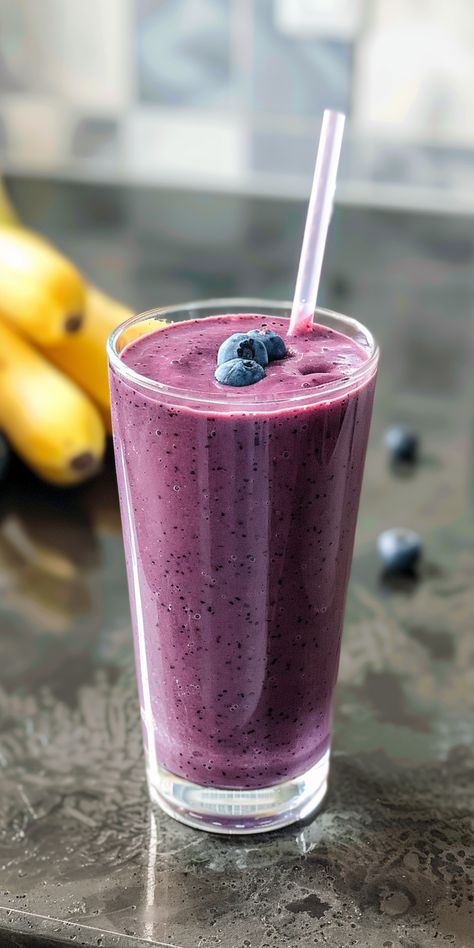 Banana Blueberry Peanut Butter Smoothie [5 Minutes] – Chasety Blueberry Peanut Butter Smoothie, Banana Blueberry Smoothie, Smoothies Banana, Blueberry Shake, Breakfast Smoothie Bowl Recipes, Peanut Butter Blueberry, Refreshing Breakfast, Breakfast Smoothie Bowl, Dairy Free Smoothies