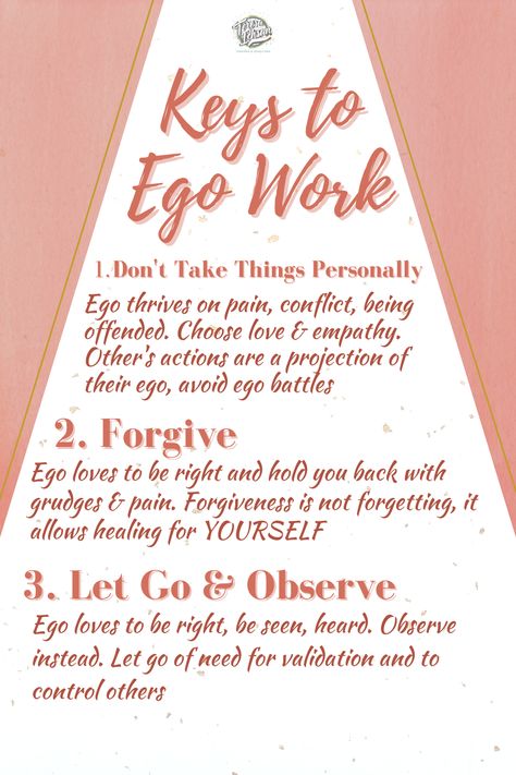 Your Ego is NOT who you are and is NOT Your True Essence. We all have inner peace, it just sometimes takes a little bit of recognizing and making the conscious decisions to choose to let go.🙌🏽 ⠀ ⠀ Here are Three practices to adopt when working on recognizing your ego vs your true essence, and releasing those ego based feelings and actions  #ego #healing #selflove #confidence #selfcare The Ego Vs The Soul, Ego Prompts, Ego Vs Spirit, Fear And Ego Quotes, Letting Go Of Ego Quotes, How To Heal Your Ego, Let Go Of Ego Quotes, Ego Vs Confidence, Lose Your Ego