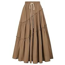 Maxi Skirt Fall, Skirts Vintage, Victorian Aesthetic, Elastic Waist Skirt, Long Skirts For Women, Steampunk Style, Women Skirts, Hem Skirt, Fall Skirts