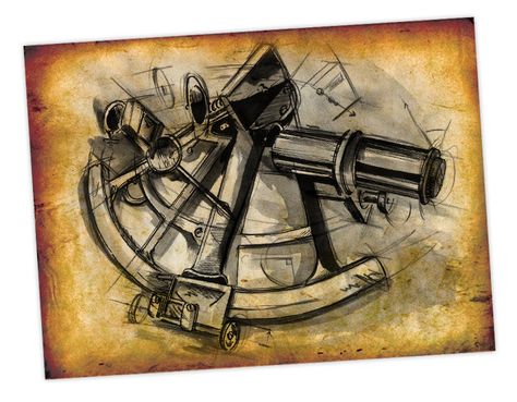 Sextant Tattoo Nautical, Sextant Tattoo, Nautical Compass Tattoo, Nautical Tattoo Sleeve, Pirate Ship Art, Tattoo Samples, Anker Tattoo, Compass Tattoo Design, Clock Tattoo Design