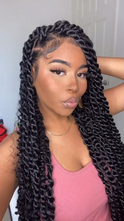 Large Passion Twists, Big Twist Braids Hairstyles, Twisted Hair, Passion Twists, Faux Locs Hairstyles, Box Braids Hairstyles For Black Women, Braided Cornrow Hairstyles, Cute Box Braids Hairstyles, Braids Hairstyles Pictures