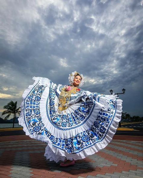 La Pollera national dress Panamá Mexico, Travel Posters, Panama Culture, Traditional Attires, National Dress, Story Inspiration, Traditional Dresses, Design Inspo, South America