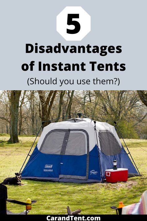 Instant tents offer many advantages but they do have their downsides as well.  Come find out what the disadvantages of instant tents are.  #tents #camping #outdoors Easy Camp Meals, Campfire Ideas, Easy Up Tent, Vehicle Camping, Camp Meals, Beach Camping Tips, Suv Tent, Car Tent Camping, Easy Camp