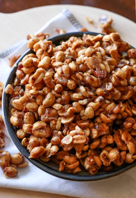 Butter Toffee Covered Peanuts Recipe, Butter Toffee Mixed Nuts Recipe, Butter Toffee Cashews, Toffee Nuts Recipe, Flavored Peanuts Recipes, Candied Peanuts Recipe Easy, Butter Toffee Nuts Recipe, Peanut Candy Recipes, Peanut Butter Bits Cracker Candy