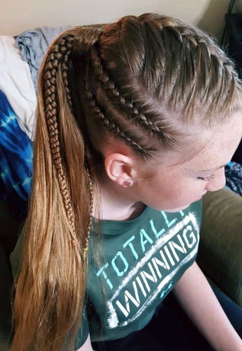 Cornrow Hairstyles For Sports, Jazz Dance Hairstyles, Dance Competition Hair Jazz, Dance Competition Hair, Hair Jazz, Hair Sports, Running Hairstyles, Competition Hair, Hairstyles Videos