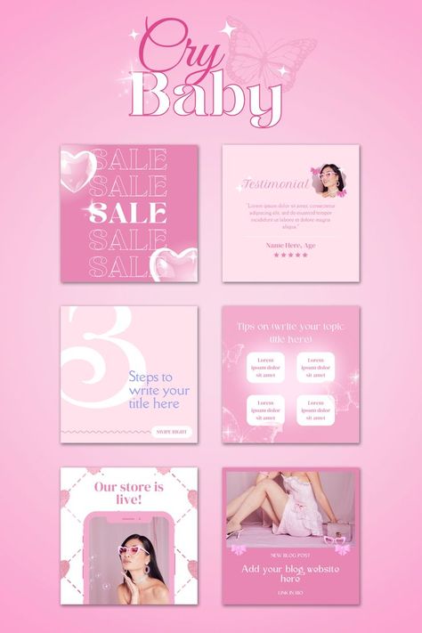 Mẫu Power Point, Baby Aesthetic, Instagram Branding Design, Cry Babies, Cocoppa Wallpaper, Canvas Learning, Instagram Canva, Instagram Template Design, Presentation Design Template