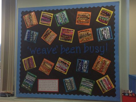 Weaving work on display Organisation, Classroom Management, Textile Art, Classroom Display, Classroom Displays, School Art, Display Ideas, Wall Display, On Display