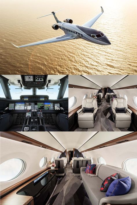 Take a tour of this $75,000,000 private jet. The Gulfstream G700 will enter into service next year and is already turning heads with its performance and luxury standards. If ever you could bottle up “luxury” and take a sip of it, the new Gulfstream G700 is built for a specific clientele in a luxury class of their own. Jets Privés De Luxe, Private Jet Travel, Private Jet Plane, Private Jet Interior, Jet Privé, Luxury Helicopter, Luxury Jets, Private Flights, Luxury Motorhomes