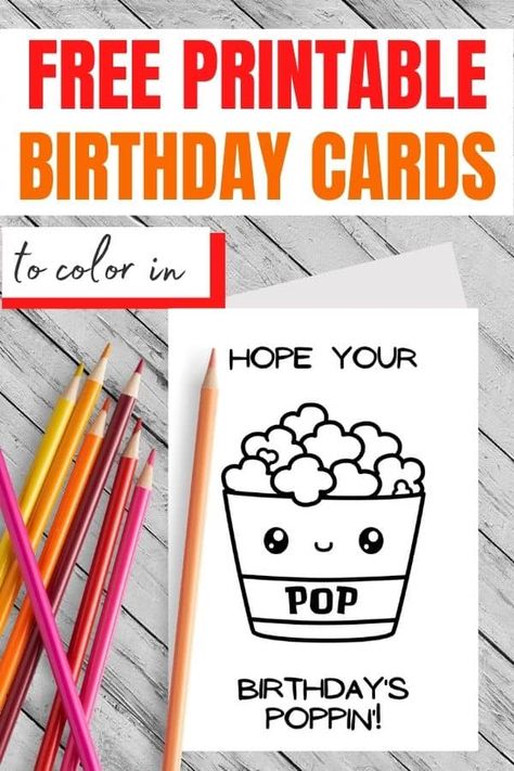 Happy Birthday Coloring Card Free Printables (21 Designs) | Parties Made Personal Happy Birthday Printables Free, Happy Birthday Papa Card, Grandpa Birthday Card From Kids, Birthday Card Templates Printable Free, Free Birthday Card Printable, Happy Birthday Grandpa Card, Birthday Cards Free Printable, Printable Birthday Cards Free, Diy Birthday Cards For Dad