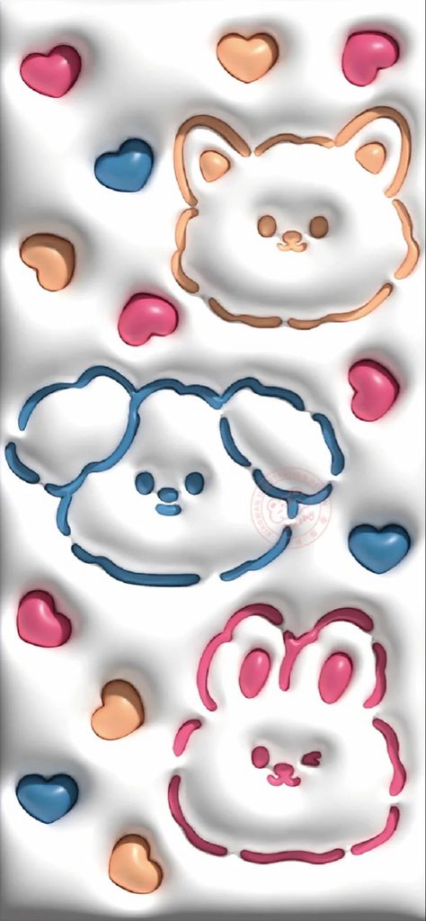 Kawaii, Jnjoy Obs, Inflated Wallpaper, Puffy Wallpaper, 3d Wallpaper Cartoon, 3d Wallpaper Cute, Jelly Wallpaper, Foto 3d, 3d Wallpaper Iphone