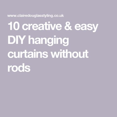 10 creative & easy DIY hanging curtains without rods Diy Hanging Curtains Without Rod, Hang Curtains Without Rods, Hanging Curtains Without Rods, Diy Curtain Hanging, Curtains Without Rods, Curtains Without Holes, Curtains Without Drilling, Different Types Of Curtains, Traditional Window Treatments