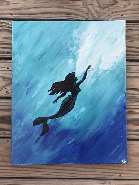 Ariel Canvas Painting, Disney Princess Acrylic Painting, Disney Princess Painting Ideas, Acrylic Disney Paintings, Princess Painting Ideas, Disney Paintings Ideas, Painting Ideas Easy Disney, Disney Princess Paintings Canvas, Disney Acrylic Painting Easy