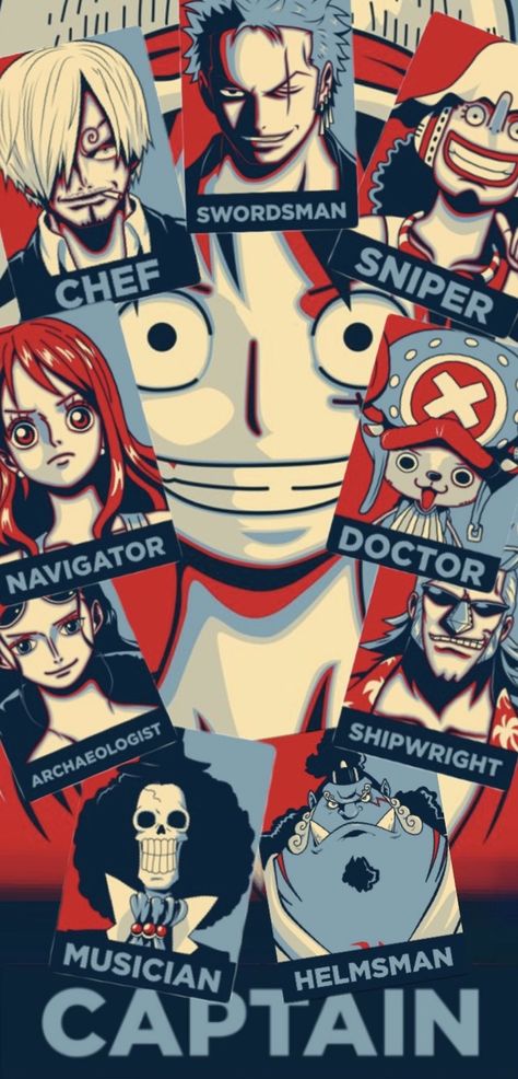 One Piece Luffy and the Straw Hat Pirates Roll on the crew blue and red presidential posters Presidential Posters, The Straw Hat Pirates, Straw Hat Pirates, Healthy Man, Dragon King, 8k Wallpaper, Straw Hats, Im Going Crazy, One Piece Luffy