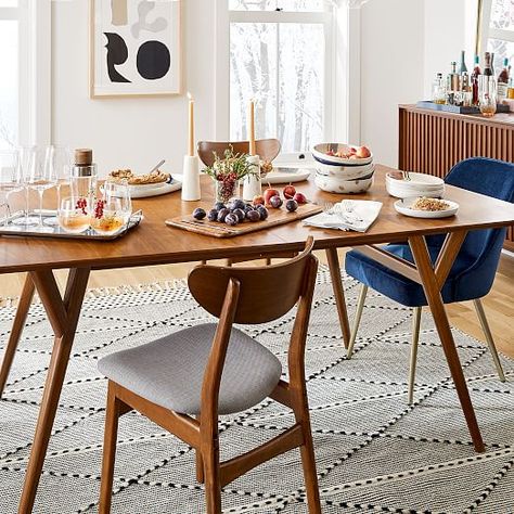 West Elm Dining Room, Mcm Dining Table, West Elm Dining Table, Midcentury Modern Dining Room, Mcm Dining Room, Havenly Dining Room, Scandinavian Dining Table, Mid Century Dining Room, 8 Seater Dining Table