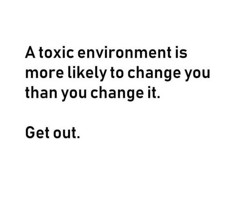 The learning lesson to me is when the individuals in your company refuses to change and is beginning to alter your peace, you must leave. Continuing to be in an unhealthy environment will only cause your peace to crumble. || #quotes #people #world #truth #wisdom #wisewords #humanity Meaningful Quotes, Work Environment Quotes, Environment Quotes, Toxic Environment, Work Quotes, Toxic Relationships, A Quote, Wise Quotes, The Words