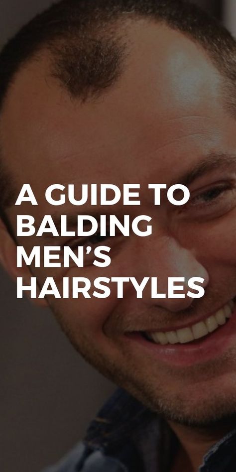 A Guide To Balding Men’s Hairstyles #mens #balding #hairstyles Bald Hairstyles Men Thinning Hair, Men Hairstyle Short Balding Thinning Hair, Mens Hairstyles Balding, Thinning Hairstyles Men, Men’s Balding Haircut, Haircut Balding Men, Stylish Bald Men, Balding Mens Hairstyles Haircuts Thinning Hair, Men Shaved Head Style