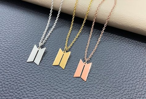 BTS Army Logo Necklace - BTS LogoNecklace - hope Namjoon Jimin Taehyung Jungkook - Kpop Necklace - Trending BTS Jewelry Necklaces, Kpop Necklace, Bts Jewelry, Army Logo, Logo Necklace, Bts Army Logo, Taehyung Jungkook, Bts Army, Bts