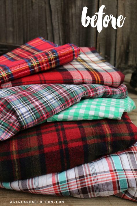 Upcycling, Patchwork, Flannel Shirt With Patch On Back Diy, Flannel Crafts, Flannel Projects, Bleaching Shirts, Flannel Quilt Patterns, Old Sweater Diy, Flannel Ideas
