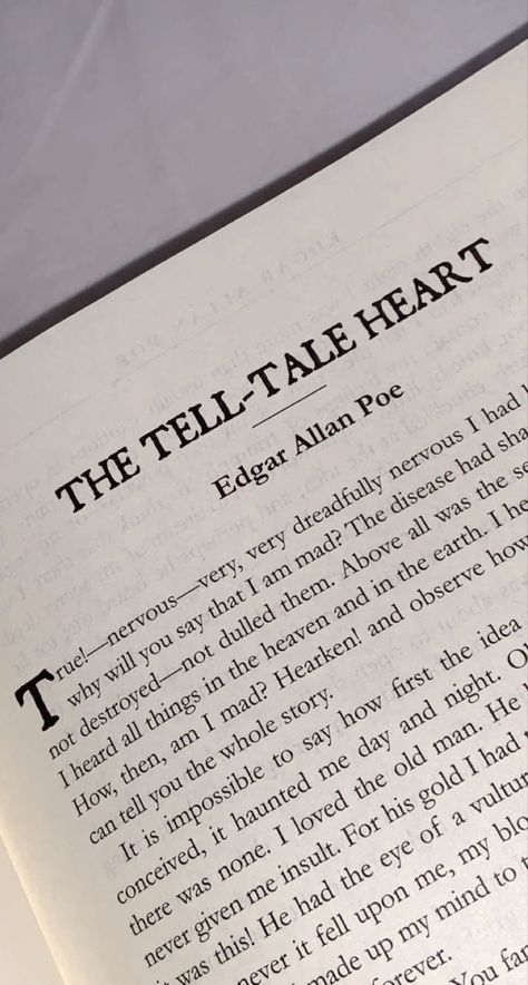 Edgar Allen Poe Book Aesthetic, Edgar Allen Poe Tell Tale Heart, A Tell Tale Heart, Tell Tale Heart Tattoo, Edgar Allan Poe Aesthetic Wallpaper, Tell Tale Heart Aesthetic, Gothic Literature Books, The Tell Tale Heart Art, Goth Literature