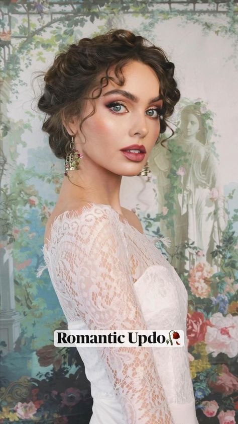 🥀Whimsical Braided Updo 🥀Bridal Hair Tutorial! Dragon Braids, Updo Bridal Hair, Diy Bridal Hair, Romantic Updo Hairstyles, Curly Bridal Hair, Bohemian Bridal Hair, Bridal Hair Tutorial, Updo Bridal, Fairytale Photoshoot