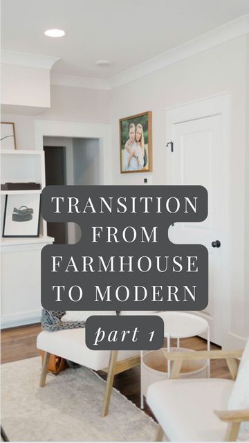 Turn Farmhouse Into Modern, How To Transition From Farmhouse To Modern, Turning Farmhouse To Modern, Updating Farmhouse Decor, Transition From Farmhouse To Modern, Farmhouse And Modern Decor, Non Farmhouse Decor, Transitional Living Room Interior Design, Farmhouse To Transitional