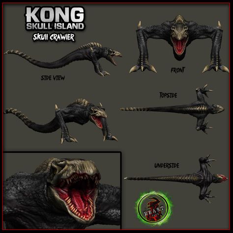 Kong : Skull Island - Skull Crawler Skull Crawler, King Kong Movie, Creature Movie, Kong Skull Island, Angel Demon, Kong Movie, Beast Creature, Comic Villains, Skull Island