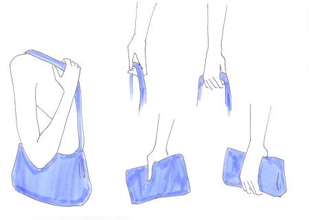 Holding a bag - how to draw it? I Draw Fashion, Draw Fashion, Fashion Design Books, Accessory Design, Drawing Body Poses, Bag Illustration, Drawing Bag, Fashion Illustrations Techniques, Hand Pose