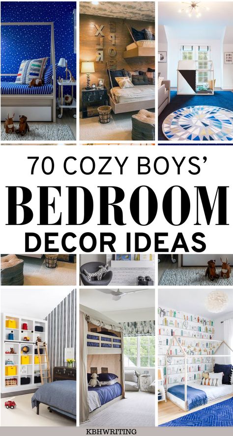 Explore 70 cozy and charming decor ideas for a boy's bedroom! From playful themes to practical layouts, these inspirations combine comfort and style, creating a space tailored to their interests and providing a cozy retreat for relaxation and play. #BoysBedroomDecor #RoomIdeas Boy Room Small Space, 5 Year Boys Bedroom Ideas, Boys Tiny Bedroom Ideas, Kids Boys Room Ideas, 4 Year Boy Room Ideas, Simple Boys Bedroom Ideas, Four Year Old Boy Room, Bedroom Ideas For 10 Year Boy, Small Room Boys Bedroom