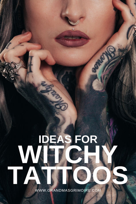 ideas for witchy tattoos Goddess Of Animals Tattoo, Witch Magic Tattoo, Superstitions Tattoo, Wicca Finger Tattoo, Woman Tattoo With Meaning, Magic Moon Tattoo, Pretty Gothic Tattoos, Nine Realms Tattoo, Pagan Woman Tattoo