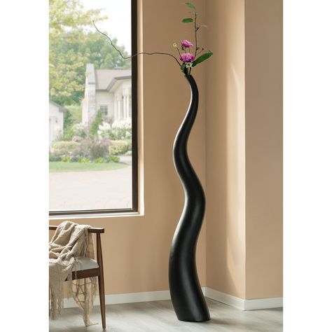 Striking Dimensions: Available in three impressive sizes: 51 inches tall with a 7" W x 7" D base, 39.5 inches tall with a 6.25" W x 6.25" D base, and 62 inches tall with an 8.5" W x 8.5" D base Contemporary Design: The Animal Horn shape lends a modern,… Hall Mirror, Tall Floor Vases, Room Corner, Open Art, Branch Decor, Dining Living Room, Art Space, Table Vases, Floor Vase