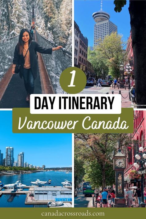 One day in Vancouver itinerary (3 samples + map for 2024) One Day In Vancouver Bc, Vancouver Itinerary, Vancouver Map, Columbia Travel, British Columbia Travel, Capilano Suspension Bridge, Vancouver Aquarium, Grouse Mountain, Victoria Canada