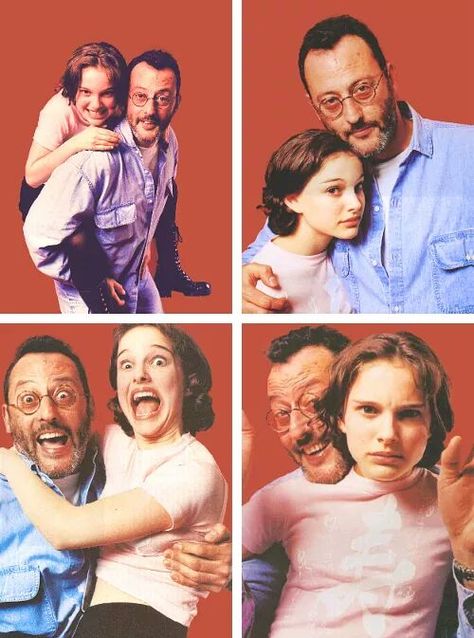 Natalie Portman and Jean Reno on the set of"Leon"(1994) Jean Reno Natalie Portman, Natalie Portman Leon, Leon Matilda, Mathilda Lando, The Professional Movie, Pietro Lombardi, Léon The Professional, Luc Besson, Jean Reno