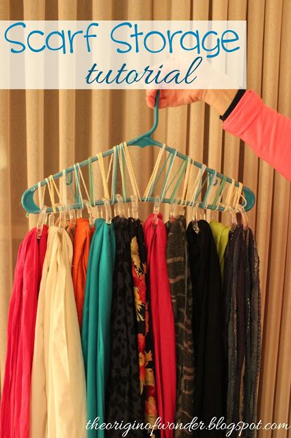 Organisation, Organize Scarves, Dorm Closet, Scarf Storage, Scarf Organization, Organizational Tips, Clear Winter, Organisation Hacks, Curtain Rings