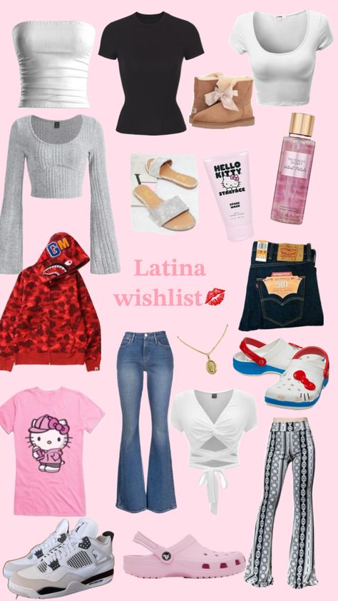 𝐋𝐚𝐭𝐢𝐧𝐚 𝐰𝐢𝐬𝐡𝐥𝐢𝐬𝐭💋💋💋 Comfy Latina Outfits, How To Become A Latina, Latina Wishlist, Girly Latina Outfits, Latina Pants, Summer Latina Outfit, Latina Fashion Outfits School, Latina Tops, Copy N Paste Latina Outfits