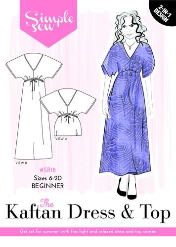 Couture, Kaftan Pattern, Dressmaking Patterns, Beginner Sewing Patterns, Sewing Pattern Shop, Floaty Dress, Dress Making Patterns, Beach Coverup, Loose Fitting Dresses