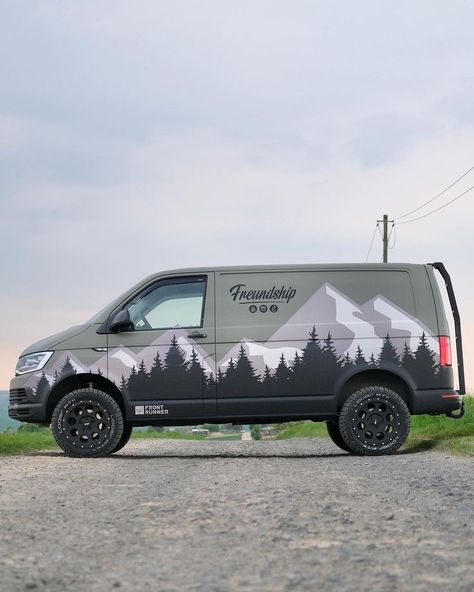 Van Wrap Design Ideas, T3 Vw, Camper Art, Vehicle Signage, Truck Bed Camping, Pajero Sport, Volkswagen Caddy, Van Wrap, Campervan Life