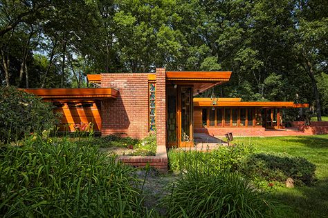 Usonian Style, Frank Lloyd Wright Usonian, Usonian House, Houses Architecture, Frank Lloyd Wright Architecture, Frank Lloyd Wright Buildings, Frank Lloyd Wright Design, Frank Lloyd Wright Homes, Architecture Collection