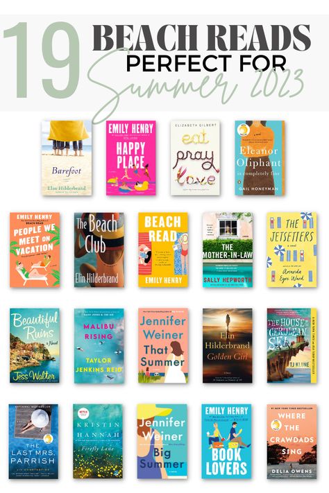 Good Summer Books To Read, Summer Love Books, Beach Reads 2020, Books To Read On The Beach, Beach Romance Books, Summer Books For Women, Books To Read Summer, Books For The Beach, Summer Romance Books